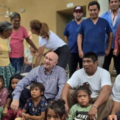 Sáenz supervisó las tareas de asistencia en Santa Victoria Este