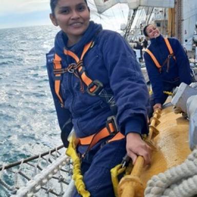 La salteña que vivió su primera travesía en la Fragata Libertad