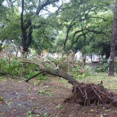 Un temporal provocó desbordes en la ciudad