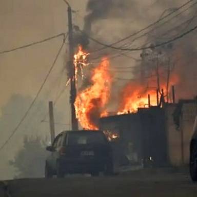 Incendios fuera de control en el sur de Chile