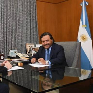 Sáenz y Santilli repasaron obras, financiamiento y reforma laboral