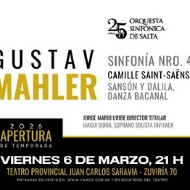 La Orquesta Sinfónica de Salta celebra sus Bodas de Plata