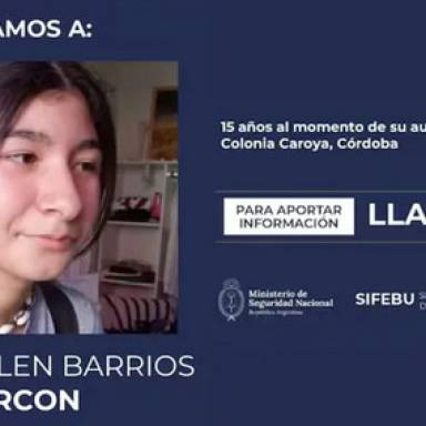 Se activó Alerta Sofía por la desaparición de una adolescente en Colonia Caroya